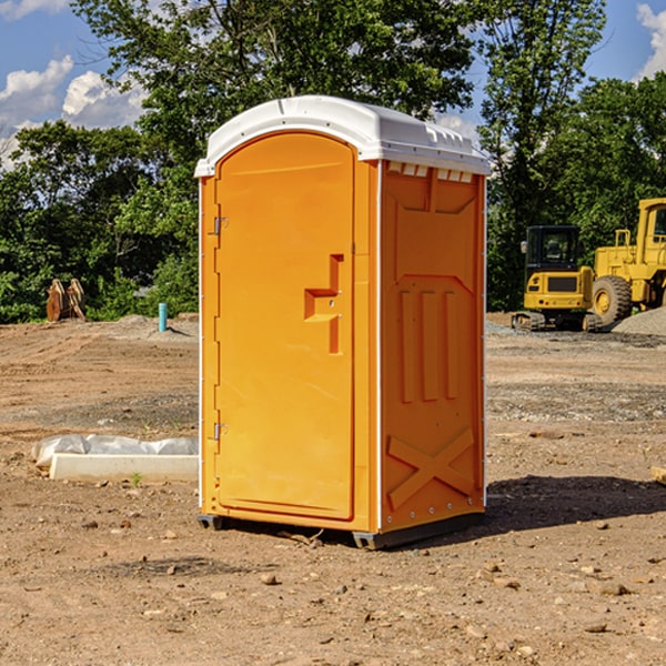 how often are the portable restrooms cleaned and serviced during a rental period in Harrison OH